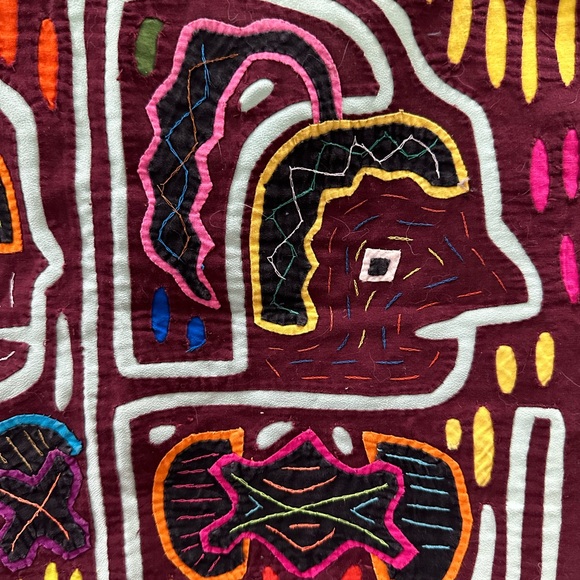 Kuna Indian Mola Textile Panama Latin America Applique Vintage Authentic - Picture 5 of 6